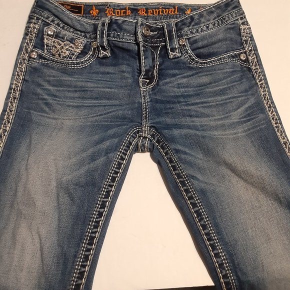 Rock Revival Women's Signy Mid Rise Boot Jeans in size 25 - Picture 3 of 10